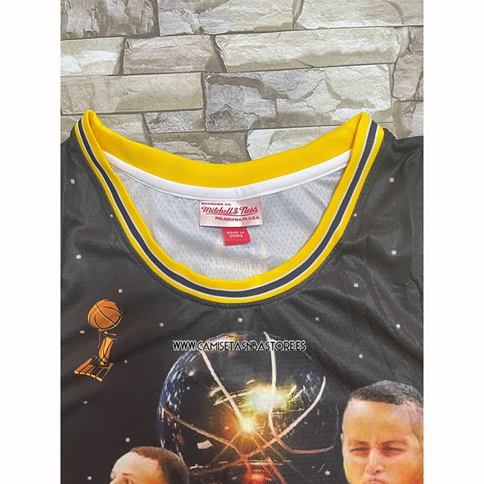 Stephen Curry NO 30 Camiseta Golden State Warriors Mitchell & Ness MVP Negro